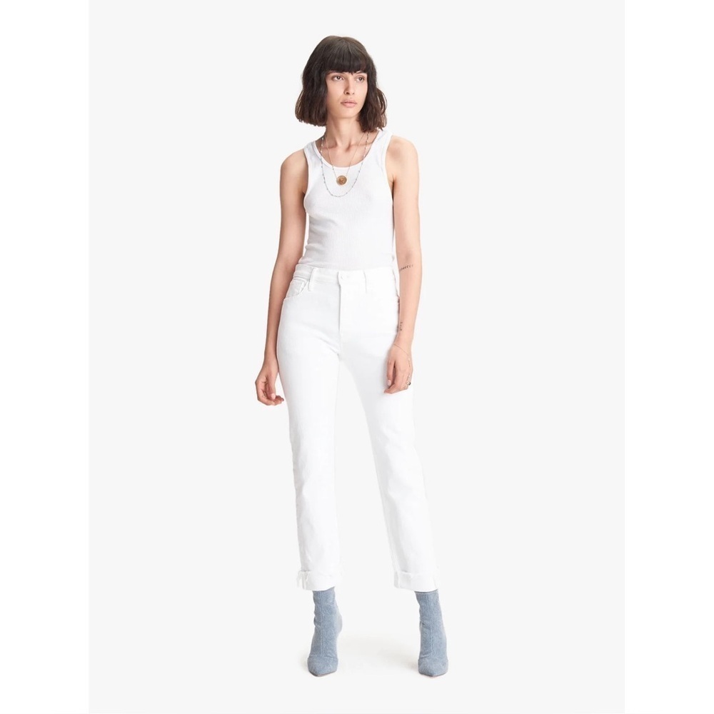 Mother The Scrapper Cuff Ankle Fray Jwans Sz 30
